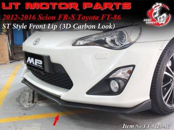 2012-2016 Toyota 86 / Scion FR-S ST Style Front  Lip (Textured)