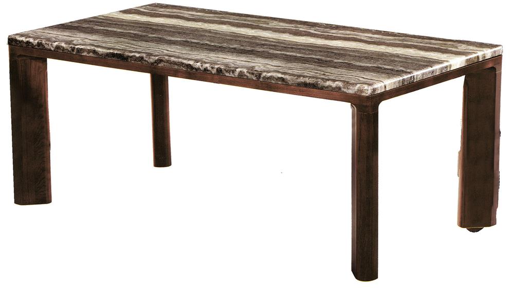 CL-459-1 A25 灰洞石淺胡桃6尺餐桌 (不含其他產品) 尺寸:寬180*深90*高74cm