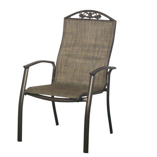 鋁製高背圖藤網布椅
