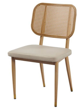 TA-945-6 山崎米皮鐵藝餐椅 (不含其他產品)<br />
尺寸:寬49*深52*高85cm