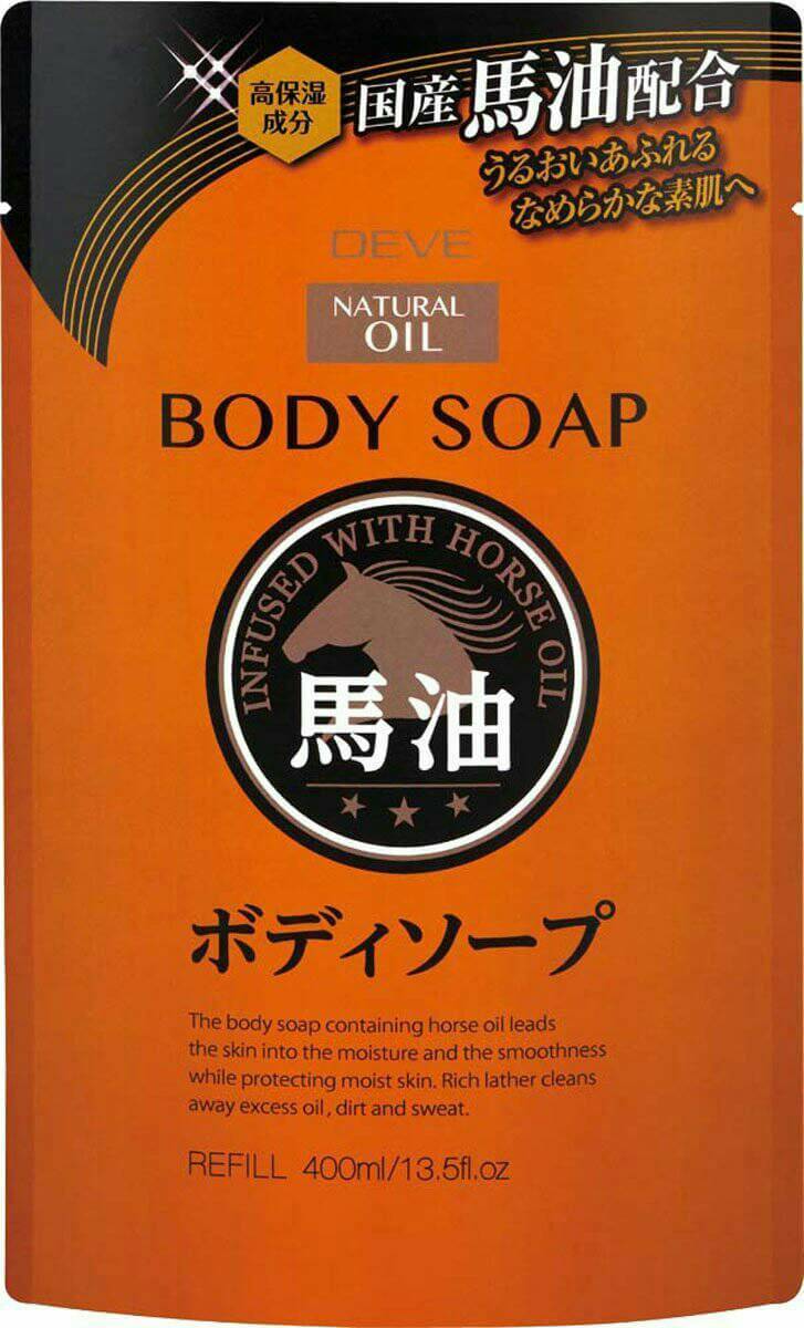 【熊野】馬油高保濕沐浴乳補充包400ml 日本製  