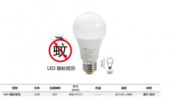 LED 驅蚊 球泡燈 12W-MH