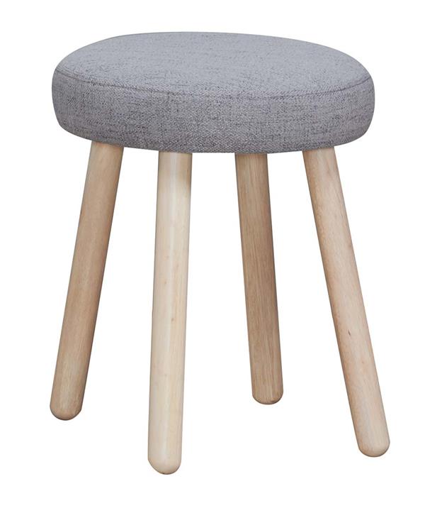 CO-304-6 丹麥灰色布圓椅 (不含其他產品)<br /> 尺寸:直徑38*高47cm