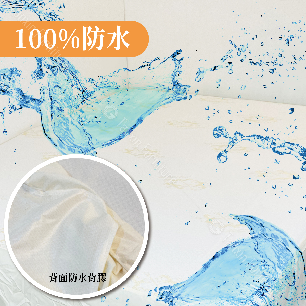 100%防水防螨床包式保潔墊/舒適柔軟/100%防水/防螨抗菌