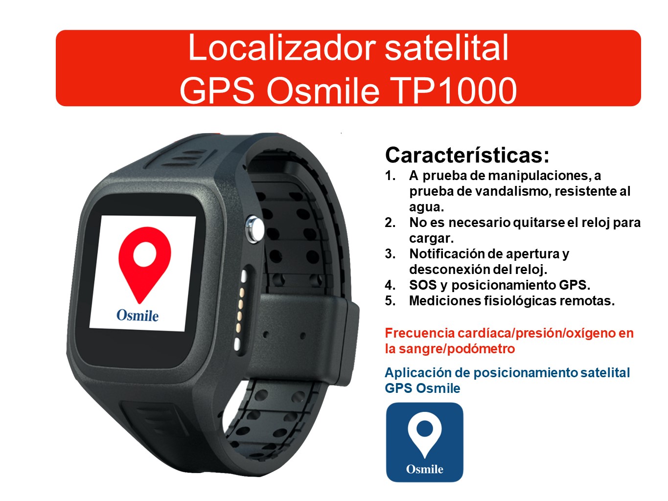 Osmile TP1000 - Relo-Osmile GPS TrackerDementia, Alzheimer's disease,  -Productos