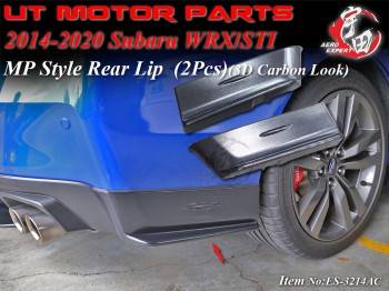 2014-2020 Subaru WRX MP Style Rear Lip (L+R)(3D Carbon Look)