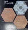 六角磚【雕刻超止滑4色8款+花磚】17X20MIT居家空間 │浴室廚房│玄關│商空設計｜地壁兩用磚#60.115