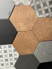 六角磚【雕刻超止滑4色8款+花磚】17X20MIT居家空間 │浴室廚房│玄關│商空設計｜地壁兩用磚#60.115