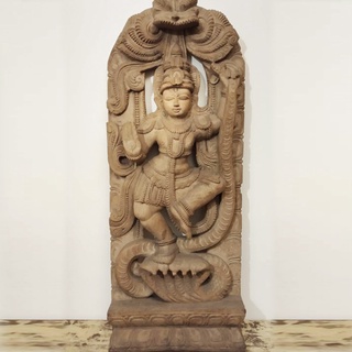尼泊爾~實木雕(老件)~黎明女神