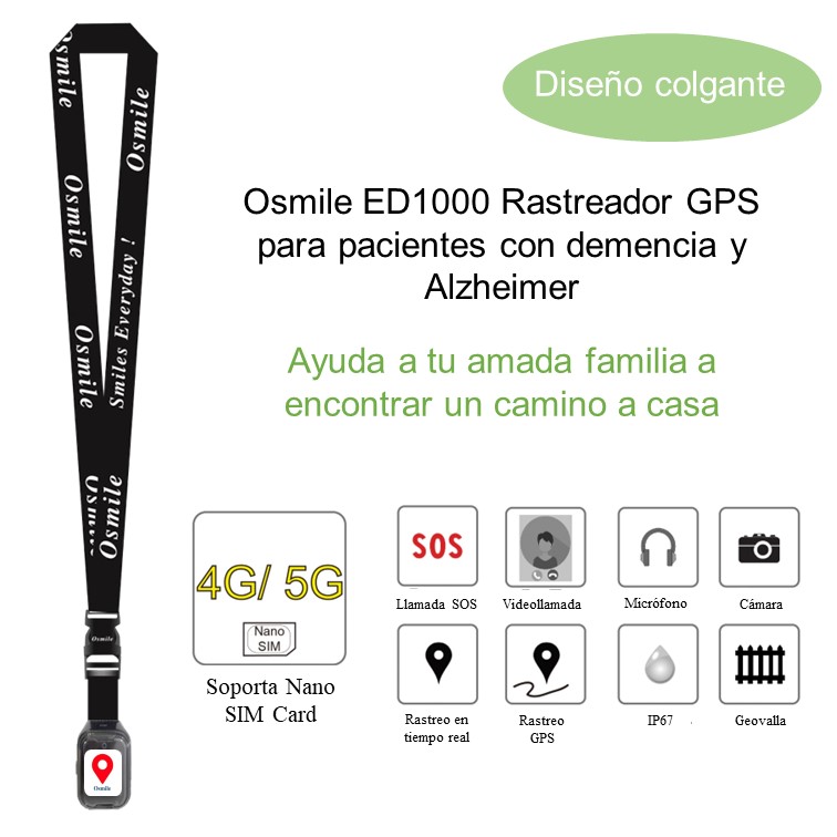 Osmile ED1000 - Reloj rastreador GPS (Colgante) para mayores - JC