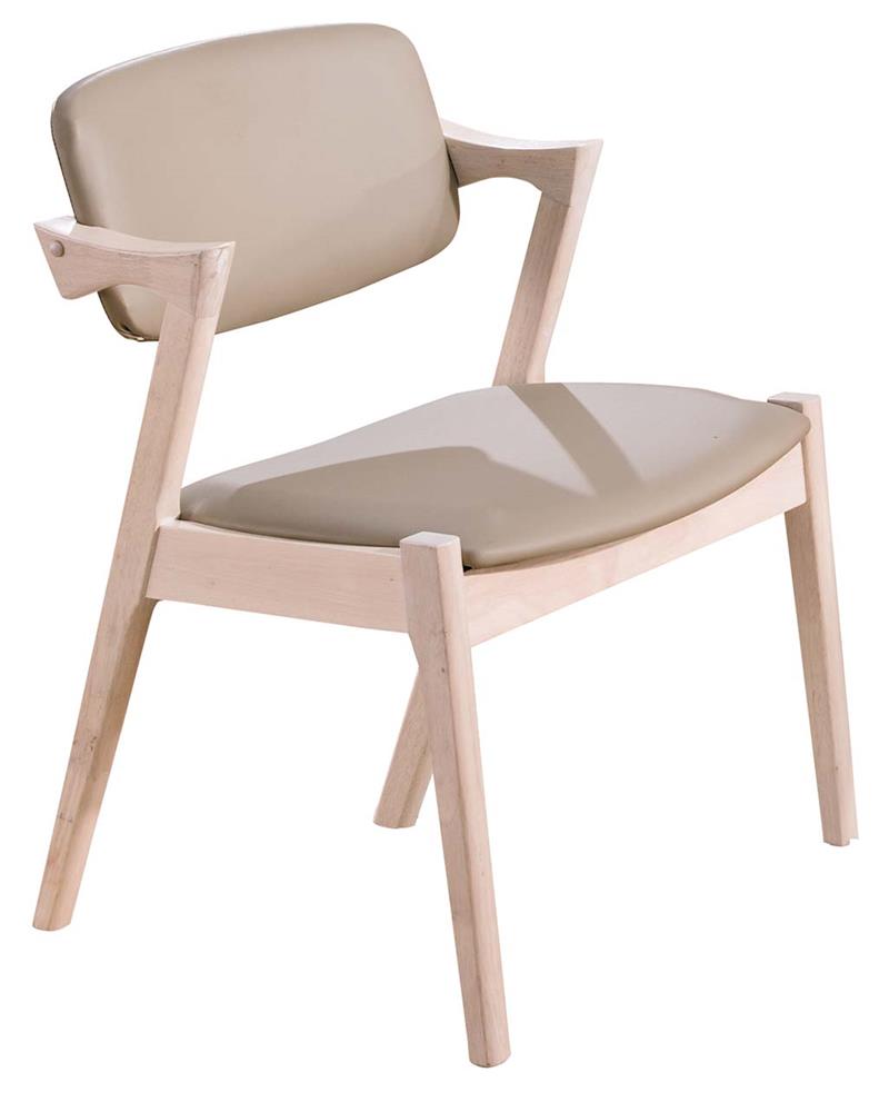 SH-A501-04 伯尼洗白咖啡皮餐椅 (不含其他產品)<br /> 尺寸:寬51*深55*高78cm
