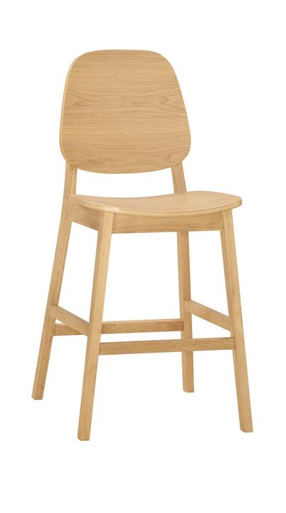 QM-654-7 喬治吧椅(板)(實木) (不含其他產品)<br/>尺寸:寬46.5*深50.5*高98cm