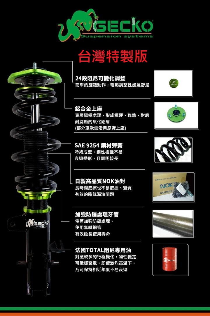 GECKO Racing(壁虎)避震器
