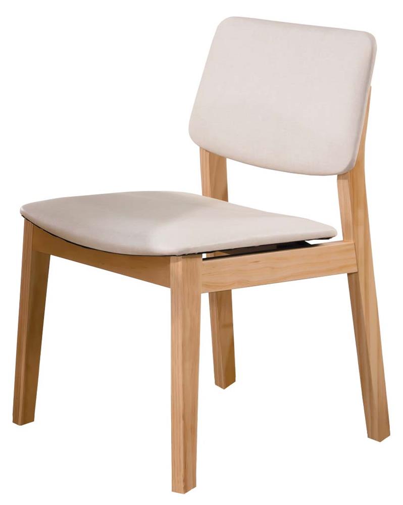 SH-A507-03 史蒂夫原木亞麻皮餐椅(白皮)(不含其他產品)<br /> 尺寸:寬45.5*深53*高80cm