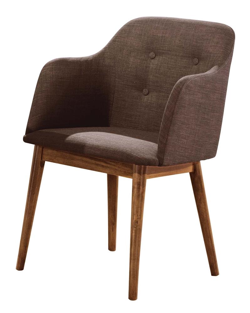 SH-A515-04 羅比淺胡桃咖啡布餐椅 (不含其他產品)<br /> 尺寸:寬52*深55*高82cm