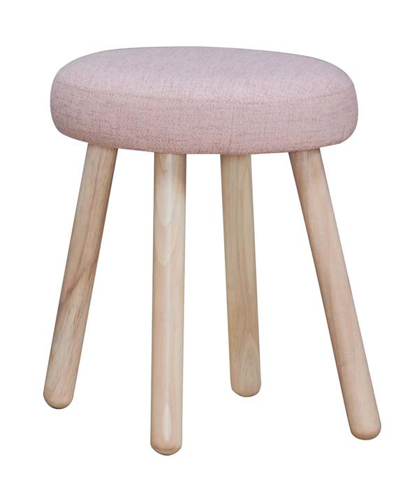 CO-512-7 丹麥粉色布圓椅 (不含其他產品)<br /> 尺寸:直徑38*高47cm