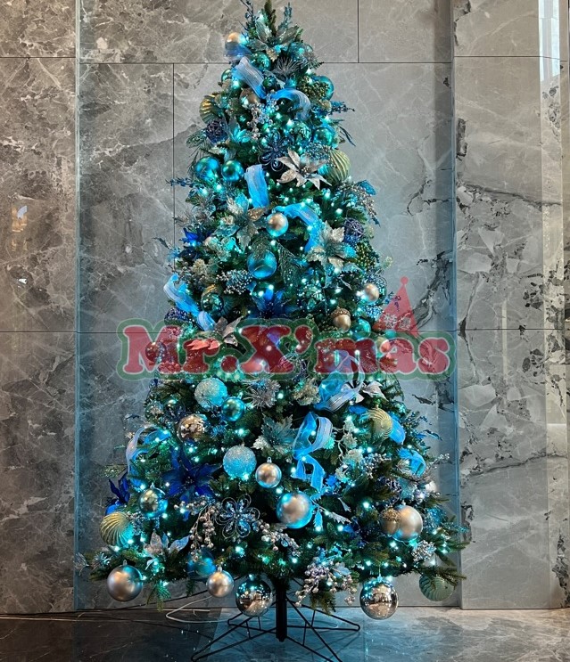 藍銀色系聖誕樹