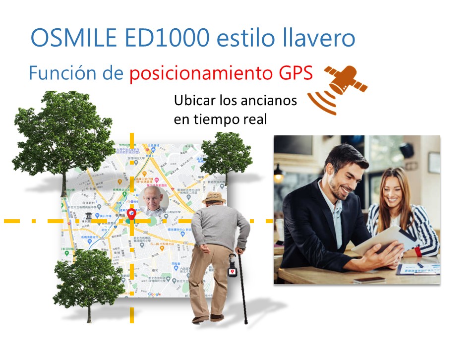 ED1000 - Llavero GPS para personas mayores de demencia y Alzheimer