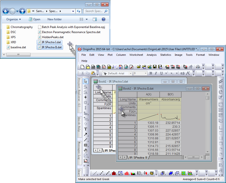 描述 : http://cloud.originlab.com/images/WikiWeb/Batch_Processing/Bp_drag_and_drop.png