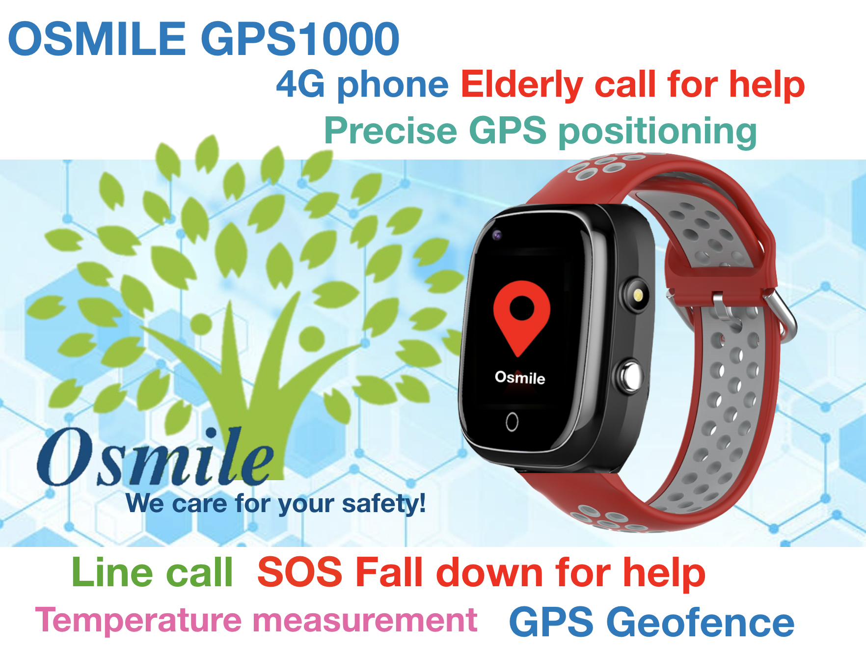 Osmile GPS Watch for seniors with dementia Alzheimer disease