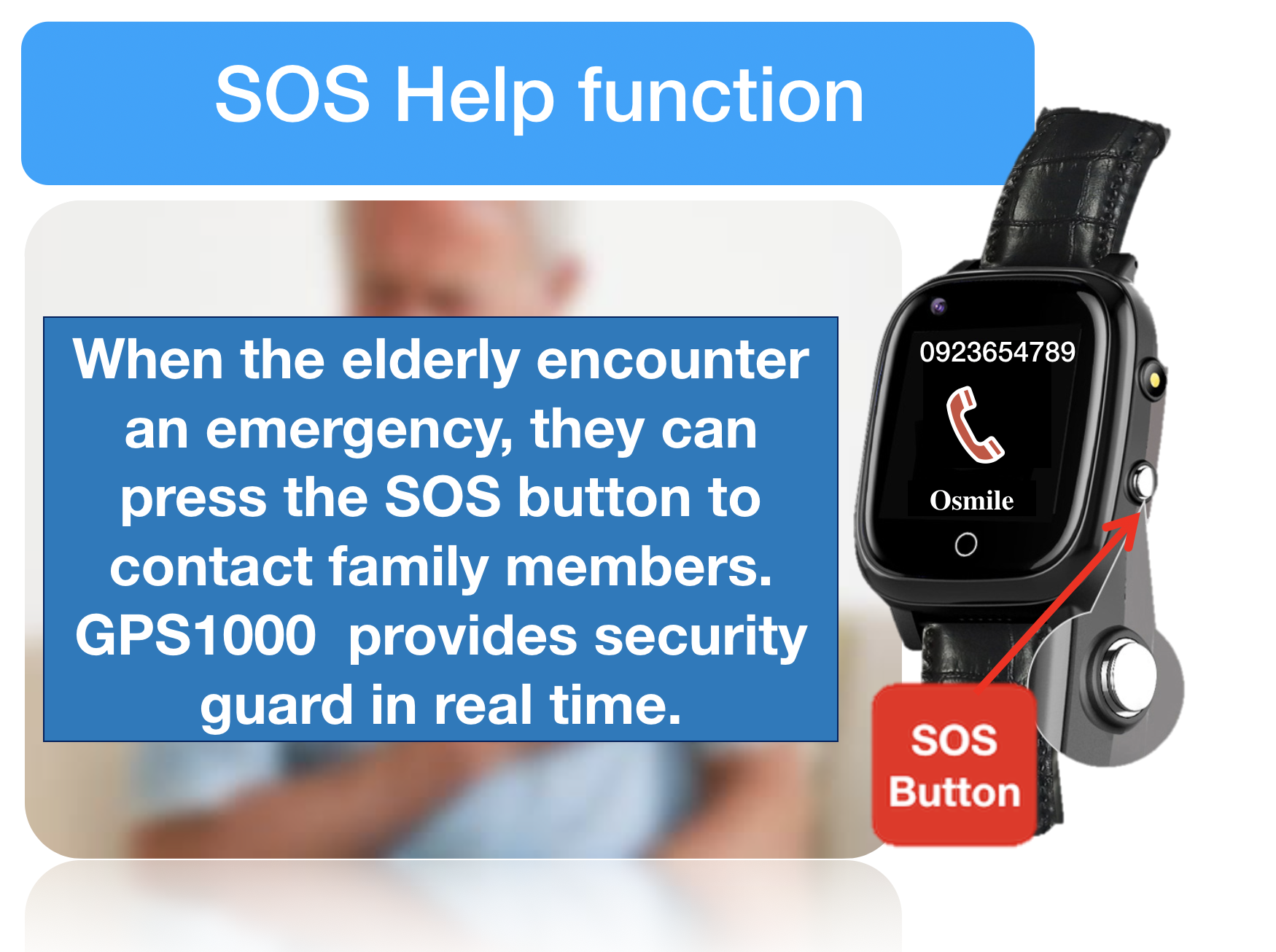 GPS Locator Watch, TRiLOC Alzheimer's GPS Watch