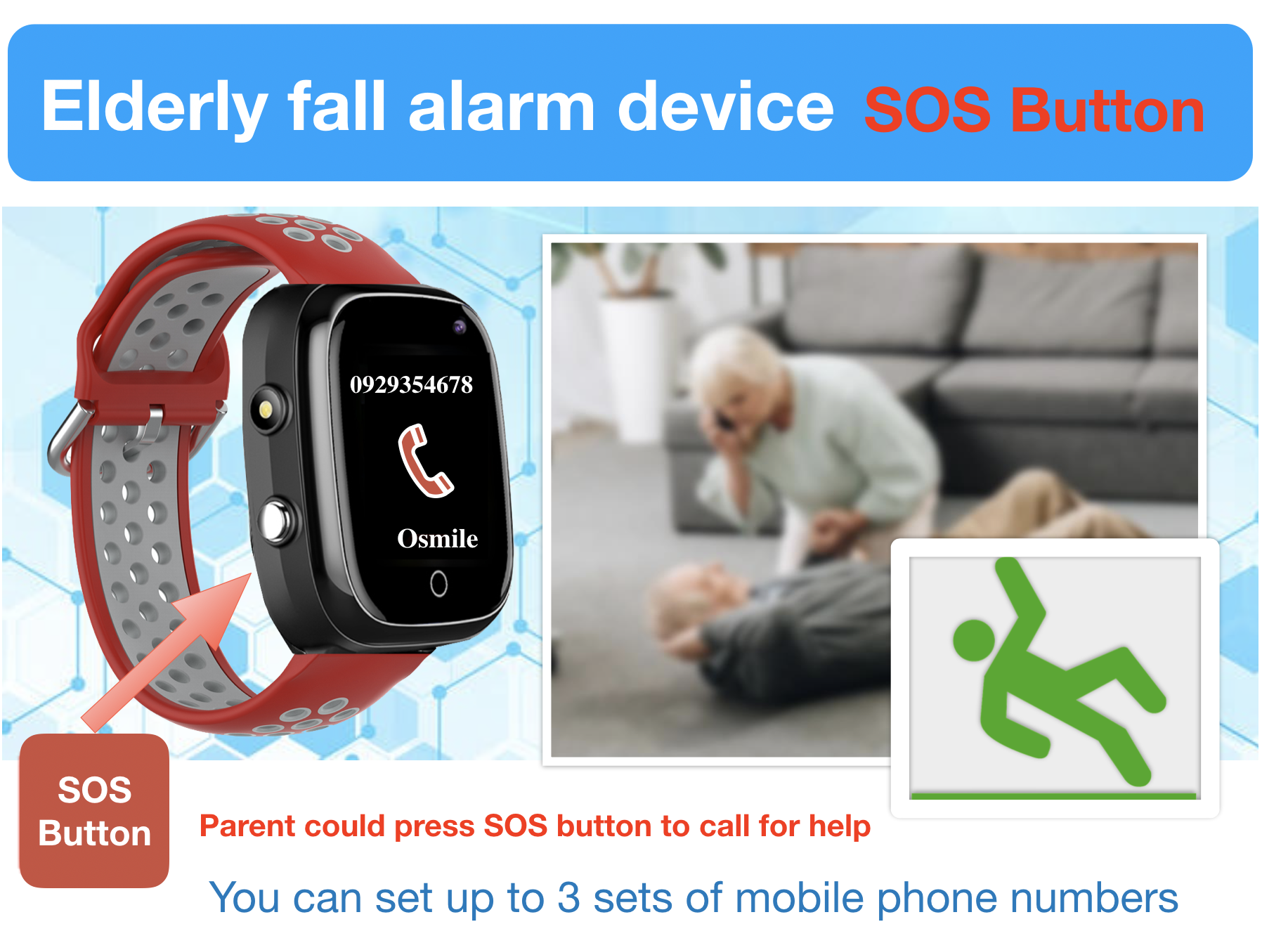 GPS Tracking Watch, Tracking Device for Seniors, GPS Locator Watch for  Alzheimer's Wandering, Optional Locking Clasp Wrist Band + Quik Alert  Sensors