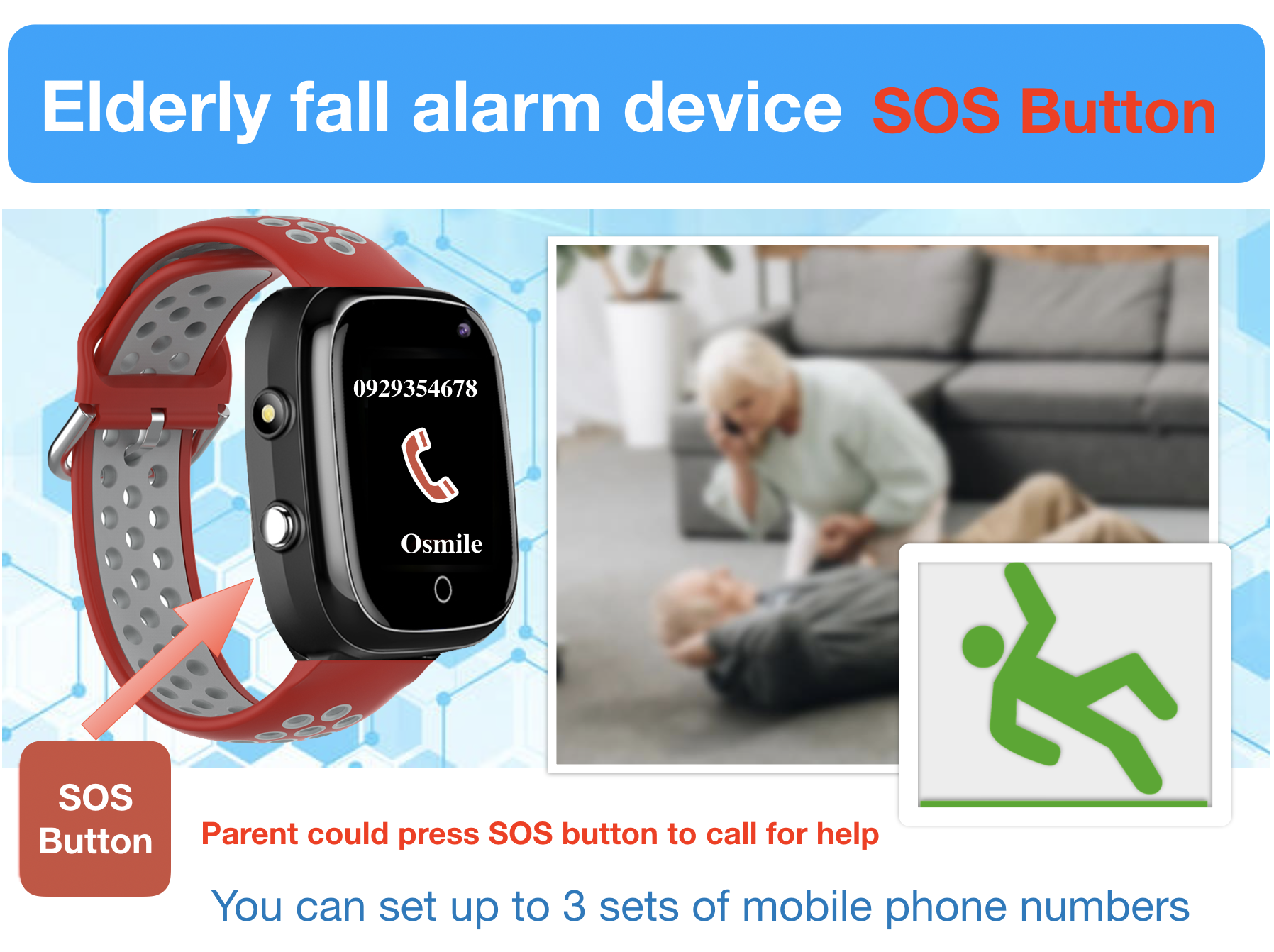 Sos Button 4G Smart Watch GPS Tracker for Alzheimer Elders - China