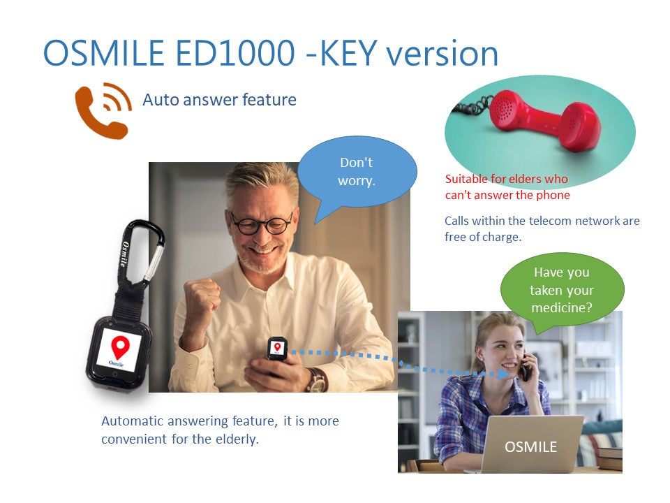  Osmile ED1000 - Senior Dementia & Alzheimer GPS Tracker  Keychain : Electronics