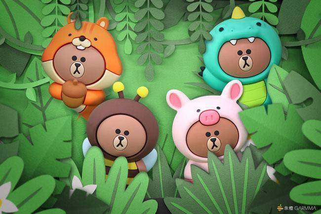 GARMMA-LINE FRIENDS正版授權熊大盒玩公仔盲盒
