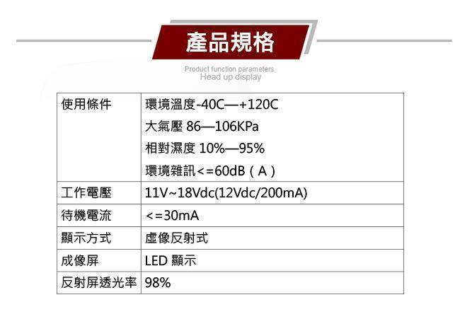 FLYone C800 HUD OBD2/GPS 雙系統多功能汽車抬頭顯示器